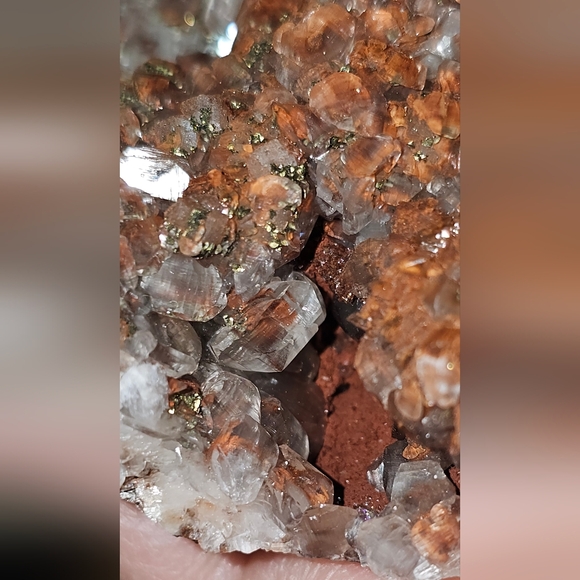 Diamond Red Calcite Specimen 3.8" X 3.0" - Picture 12 of 15